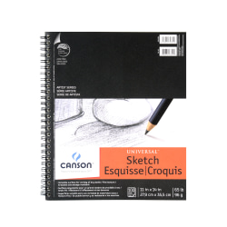 Canson Universal Heavyweight Sketch Pads, 11" x 14", 100% Recycled, 100 Sheets Per Pad, Pack Of 2 Pads
