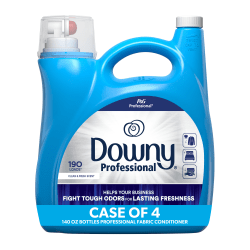 Downy Professional Commercial Liquid Fabric Softener, Clean & Fresh Scent, 140 Fl Oz, Set Of 4 Bottles