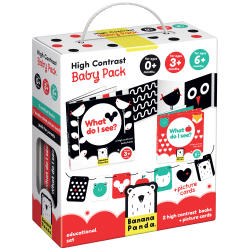 Banana Panda High Contrast Baby Pack Educational Set, Books & Cards