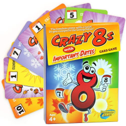 Continuum Games Kids’ Card Game, Crazy 8s, Total Qty 1