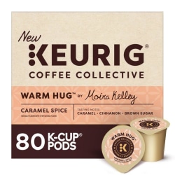 Keurig Coffee Collective Warm Hug Caramel Spice Single-Serve K-Cup Pods, Light Roast Coffee, 80 Count (4 Packs of 20)