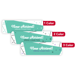 Custom 1, 2 Or 3 Color Printed Labels/Stickers, Rectangle, 15/16" x 3", Box Of 250