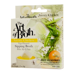 The Art of Broth Chicken Flavored Sipping Broth, 2 Bags Per Box, Case Of 10 Boxes