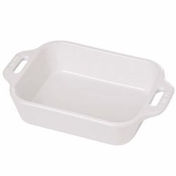 Staub Ceramic Rectangular Baking Dish, 7-1/2" x 10-1/2", White