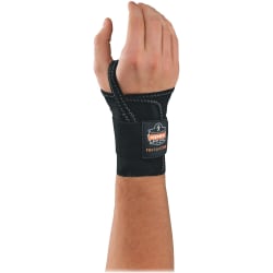 Ergodyne ProFlex® Support, 4000, Single-Strap Wrist, Right, Small, Black