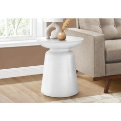 Monarch Specialties Tess Accent Table, 22"H x 20"W x 20"D, White