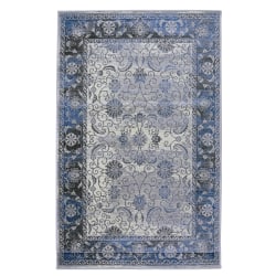 Linon Paramount Area Rug, 8' x 10', Isfahan Gray/Charcoal