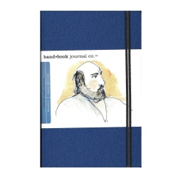 Hand Book Journal Co. Travelogue Drawing Journals, Landscape, 5 1/2" x 8 1/4", 128 Pages, Ultramarine Blue, Pack Of 2