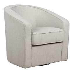 Office Star Danica Fabric Swivel Accent Chair, 31-1/4"H x 29-3/4"W x 31-1/4"D, Gray Zig-Zag