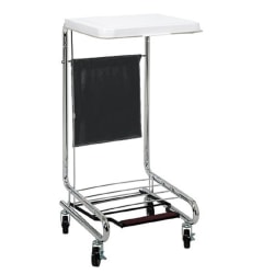 Quantum Single Bag Hamper, 20" x 18" x 38", Silver/White