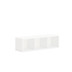 HON Mod Wall Mounted Storage | Open | 48"W | Simply White Finish - 48" x 14"39.8" - Finish: Simply White