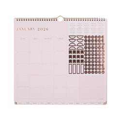 2026 Happy Planner 12-Month Desk Calendar, 12-1/2" x 13-1/2", Ivory, January To December, CW0003S001