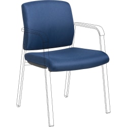 Lorell Stackable Chair Upholstered Back/Seat Kit - Navy - 1 Each