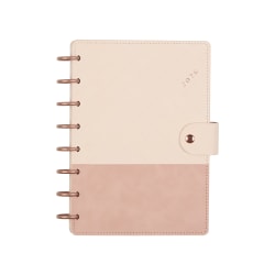 2026 Citrine Monthly/Weekly Small Disc Bound Planner, 5-3/4" x 8", Ivory Diagonals, January To December, PD0124S007