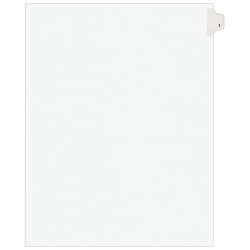 Avery® Individual Legal Exhibit Dividers, Avery® Style, #1, Side Tab, Letter Size, Pack Of 25