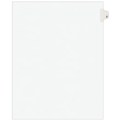 Avery® Individual Legal Exhibit Dividers, Avery® Style, #2, Side Tab, Letter Size, Pack Of 25
