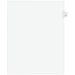 Avery® Individual Legal Exhibit Dividers, Avery® Style, #4, Side Tab, Letter Size, Pack Of 25