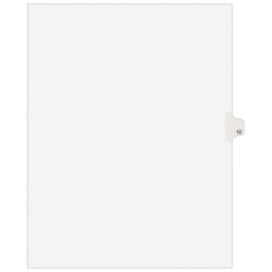 Avery® Individual Legal Dividers Avery® Style, Letter Size, Side Tab #12, Pack Of 25