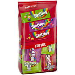 Mars Skittles Original, Skittles Wild Berry & Skittles Sour Fun Size Chewy Candy Variety Pack, 26.46 Oz