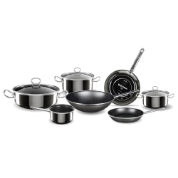 Vasconia® Elegance 10-Piece Steel Nonstick Cookware Set, Gray