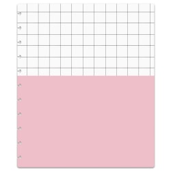 TUL® Discbound Notebook Covers, Letter Size, White Grid/Light Pink, Pack Of 2 Covers