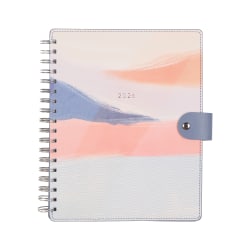 2026 Citrine Monthly/Weekly Classic Customizable Twin Loop Planner, 7" x 9-1/4", Serene Shapes, January To December, PZ0026C014