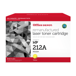 Office Depot Brand® OD212AY Remanufactured Yellow Standard Yield Toner Cartridge Replacement for HP 212A