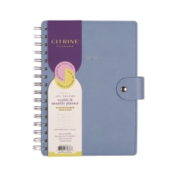 2026 Citrine Monthly/Weekly Small Customizable Twin Loop Planner, 5-3/4" x 8", Indigo, January To December, PZ0027S016