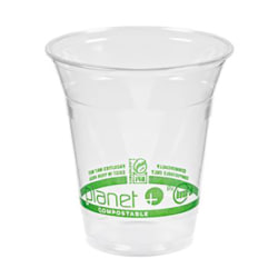 Planet+ Compostable Cold Cups, 12 Oz, Clear, Pack Of 1,000 Cups