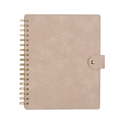 2026 Citrine Monthly/Weekly Classic Customizable Twin Loop Planner, 7" x 9-1/4", Mocha, January To December, PZ0026C017