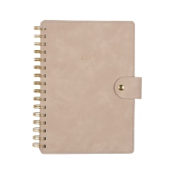 2026 Citrine Monthly/Weekly Small Customizable Twin Loop Planner, 5-3/4" x 8", Mocha, January To December, PZ0027S017