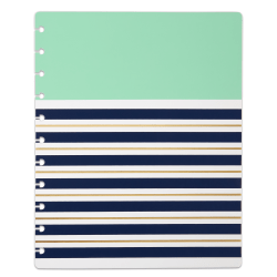 TUL® Discbound Notebook Covers, Letter Size, Mint Stripes, Pack of 2 Covers