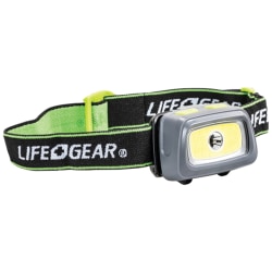 Life+Gear 6W LED Non-Rechargeable 500-Lumen Spot and Flood COB Headlamp, 2-5/8"H x 2-5/8"W x 1-5/8"D, Black