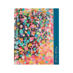 2026 Organized by Happy Planner Monthly/Weekly Classic Book Bound Soft Planner, 7-3/4" x 9-3/4", Bright & Brushy Pink, January To December, PB0006C016