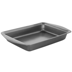 Gibson Baker’s Friend Non-Stick Steel Roasting Pan, 16-3/4", Gray