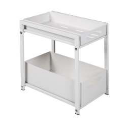 Honey Can Do Steel Kitchen Cabinet Organizer With Drawers, 15"H x 15-3/8"W x 9-21/25"D, White