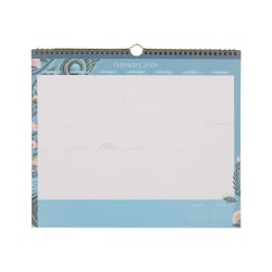2026 Happy Planner Monthly Wall Calendar, 14" x 12", 51% Recycled, La Plume, January To December, CW0002S005