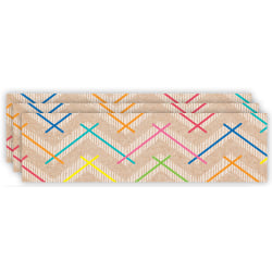 Creative Teaching Press EZ Borders, Krafty Pop Colorful Kraft Chevron, 24 Borders Per Pack, Set Of 3 Packs