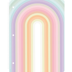 Eccolo Lena + Liam BTS Notebook, 8-1/2" x 11", 1 Subject, College Rule, 80 Sheets, Rainbow