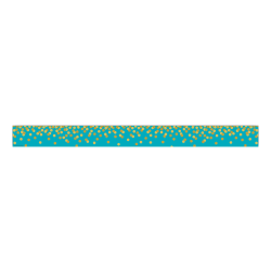 Teacher Created Resources Straight Border Trim, 3" x 35", Teal Confetti, Pack Of 12 Strips