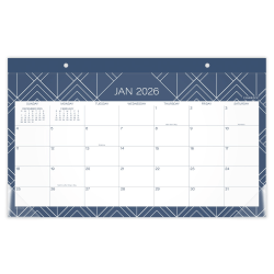 Cambridge® Apex 2026 Monthly Desk Pad Calendar, Compact, 17 3/4" x 11"