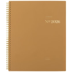 Cambridge® WorkStyle® Focus 2026 Weekly Monthly Planner, Sunbaked Clay, Large, 8 1/2" x 11"