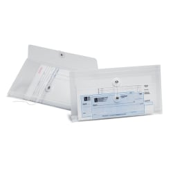 Office Depot® Brand Poly String Envelopes, Coupon Size, Clear, Pack Of 5