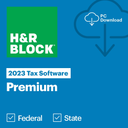 H&R Block Tax Software Premium, 2023, 1-Year Subscription, Windows Compatible, ESD
