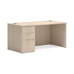 HON 60"W Mod Computer Desk, Desert Oak