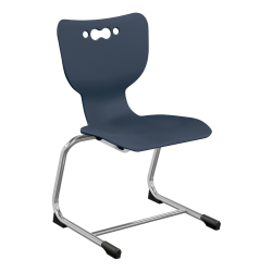 Hierarchy Stackable Cantilever Student Chairs, 14", Navy/Chrome, Set Of 5 Chairs