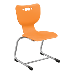 Hierarchy Stackable Cantilever Student Chairs, 14", Orange/Chrome, Set Of 5 Chairs