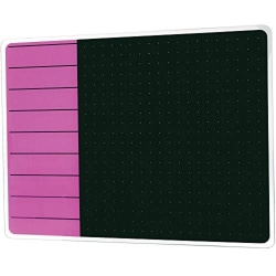 Floortex® Viztex® Plan & Grid Glass Dry Erase Board, 17" x 23", Glacier Violet & Black