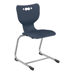 Hierarchy Stackable Cantilever Student Chairs, 18", Navy/Chrome, Set Of 5 Chairs