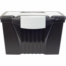Storex Portable File Storage Box - External Dimensions: 14.5"x 10.5" Depth x 12" - Media Size Supported: Letter, Legal - 61510U01C